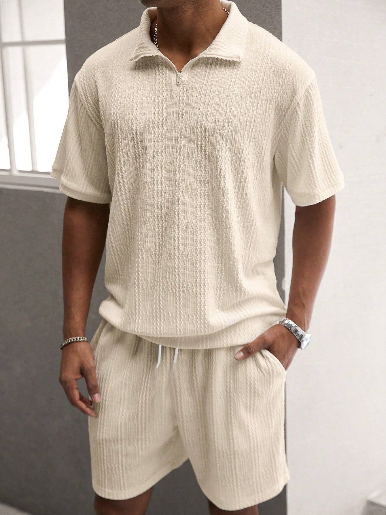 Ethan | Men's Casual Set with Shirt and Shorts