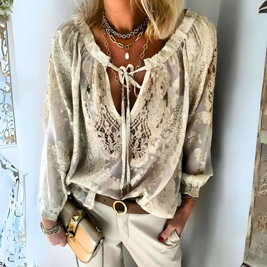 Olivia | Women's Boho Crochet Blouse