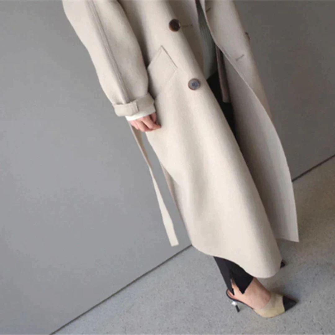 Women's Warm Trench Coat | Long Sleeve