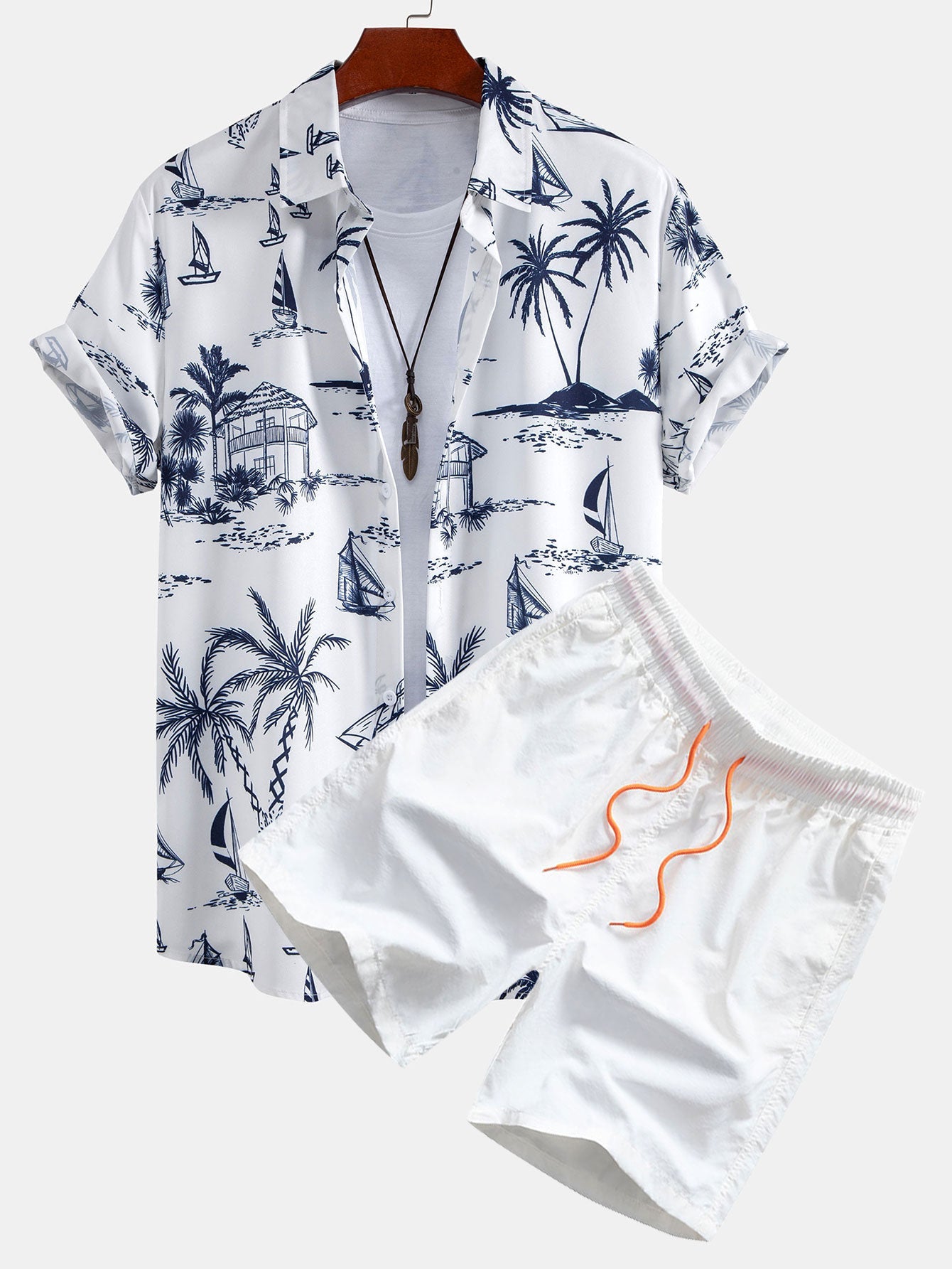 Finn | Men's Island Print 2 Piece Set Outfit