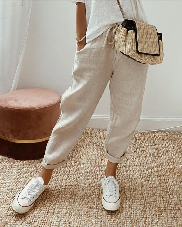 Sienna | Ultra-Light Linen Pants for Women