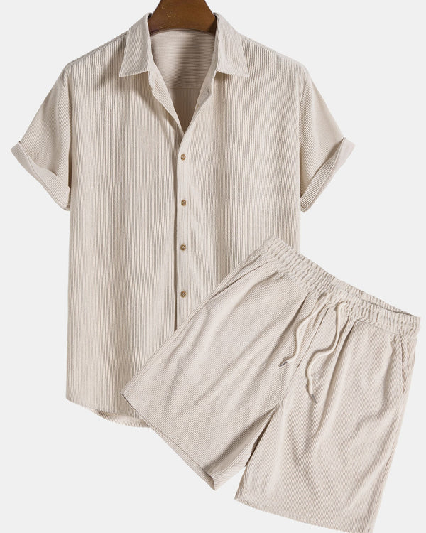Riley | Men's Short Sleeve Corduroy Shirt Set