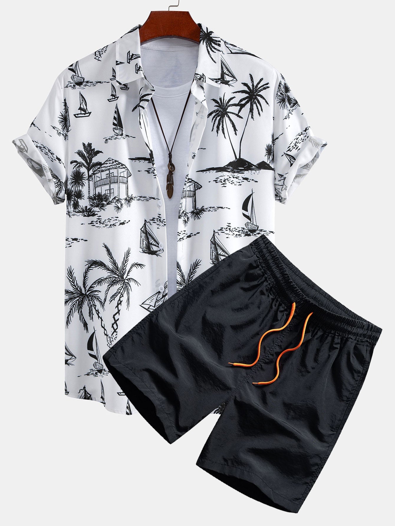 Finn | Men's Island Print 2 Piece Set Outfit
