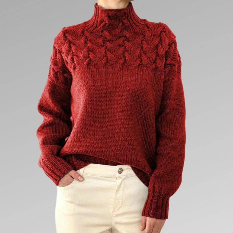 Premium High Neck Knit Sweater
