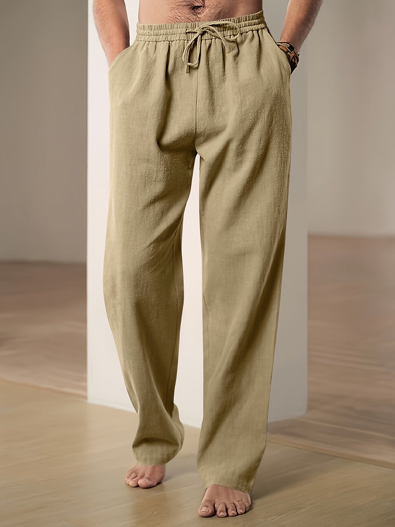 Non-Stretch Drawstring Pants for Comfort and Style