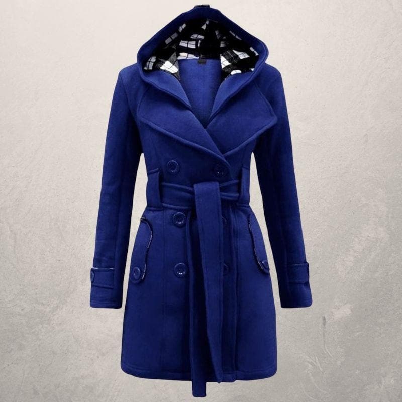 Women's Warm Coat with Waist Belt