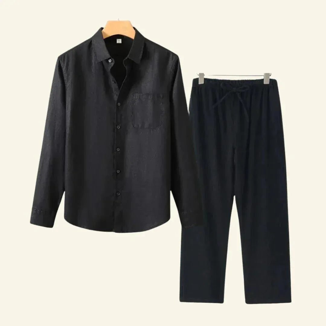 Oliver | Men's Linen Set with Pants and Shirt