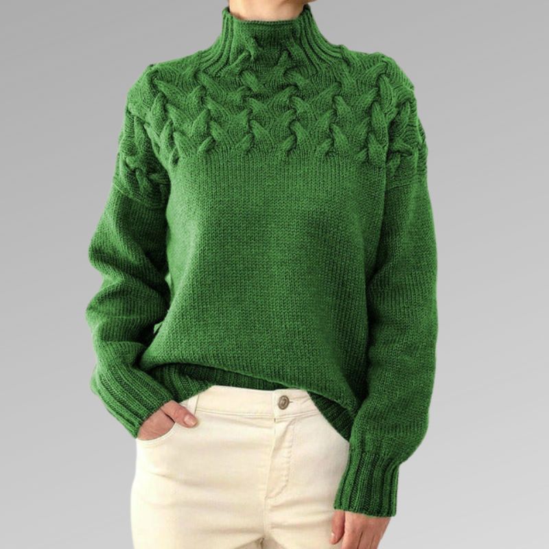 Premium High Neck Knit Sweater