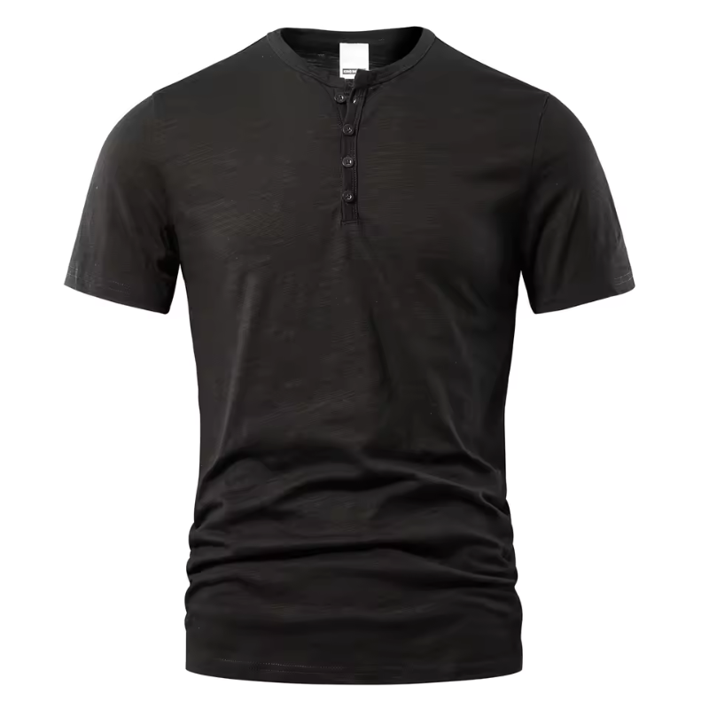 Harvey | Men's Linen Buttoned T-Shirt