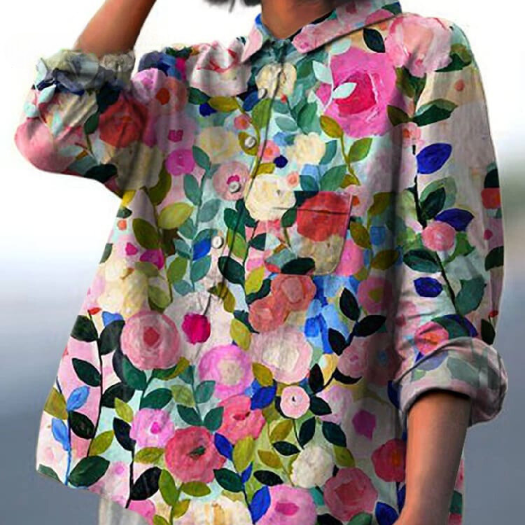 Lily | Elegant Floral Loose Fit Blouse