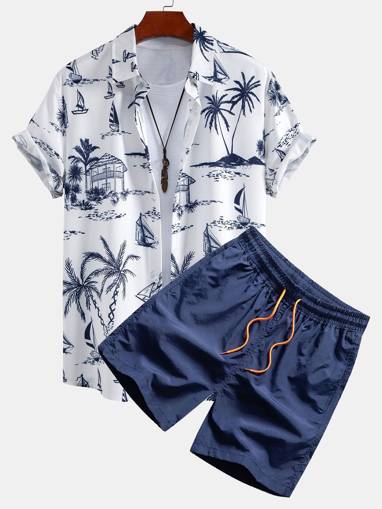 Finn | Men's Island Print 2 Piece Set Outfit