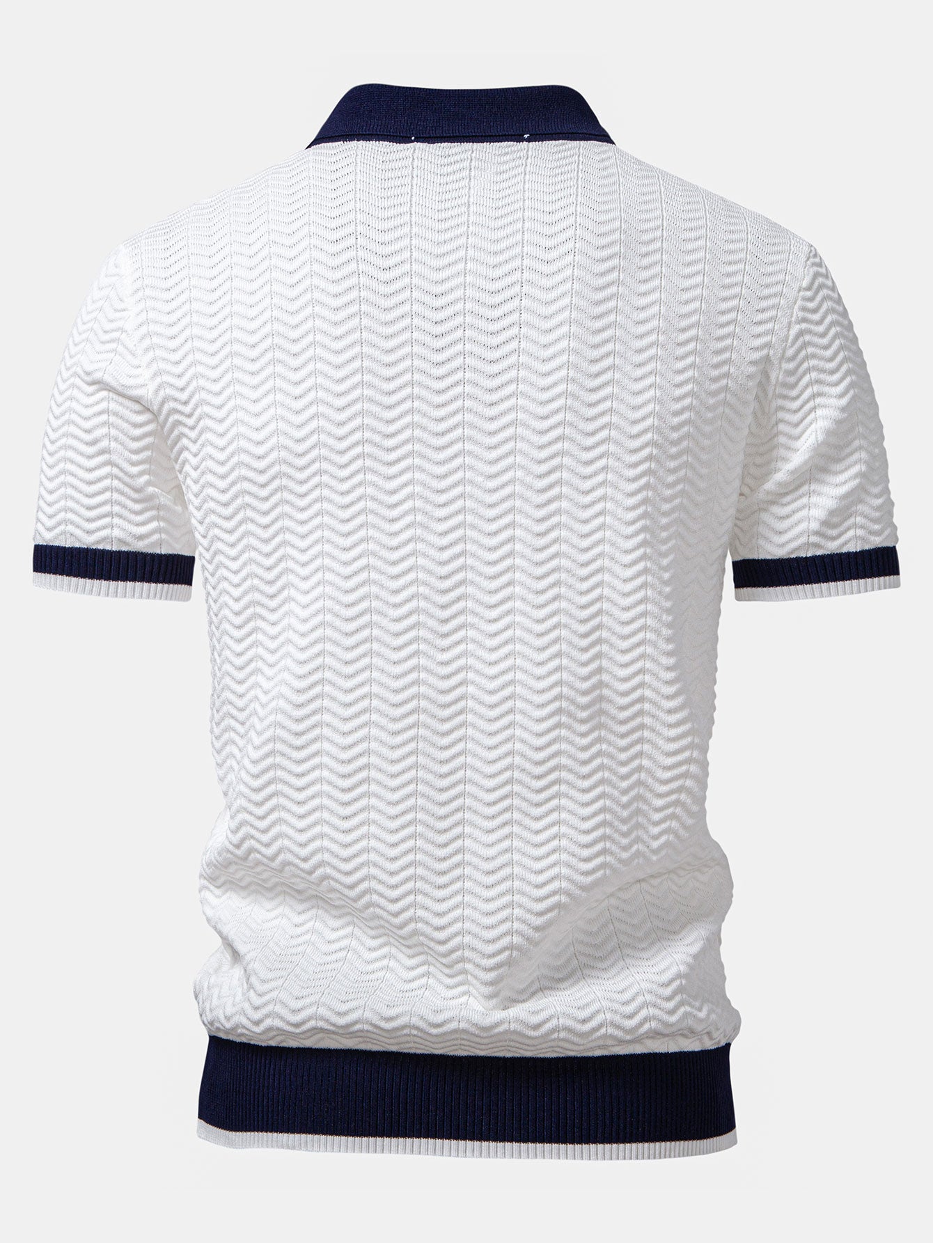 Connor | Men's Textured V Neck Polo Shirt