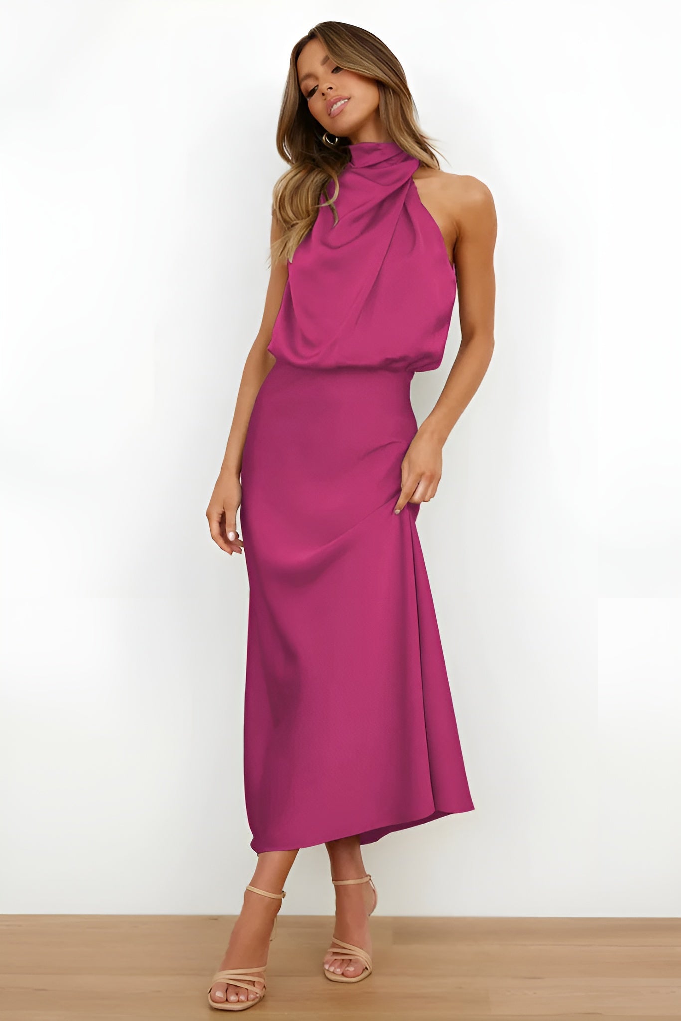 Satin Cocktail Dress for Women