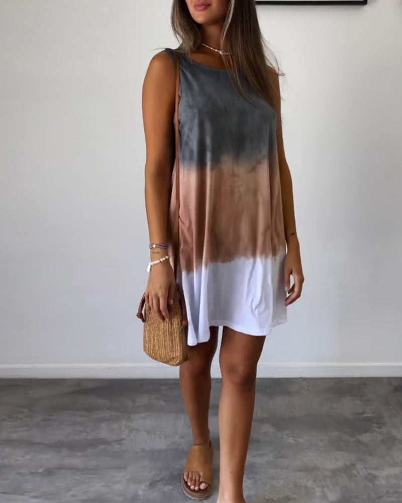 Sia | Gradient Tie Dye Mini Dress for Women