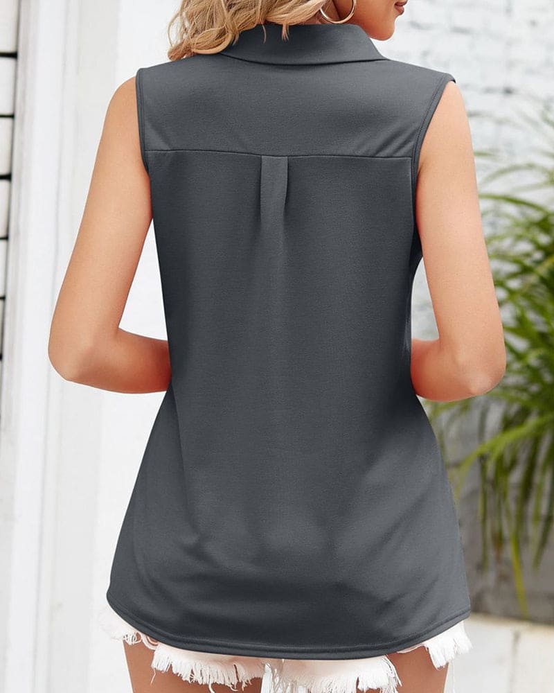 Isla | Women's Sleeveless Blouse Top