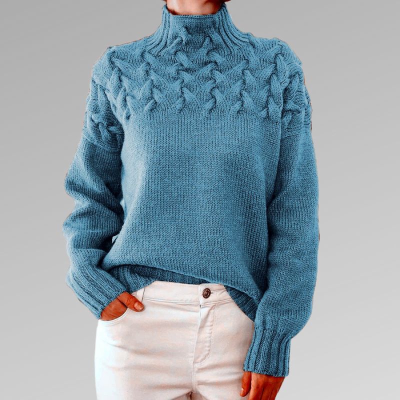 Premium High Neck Knit Sweater