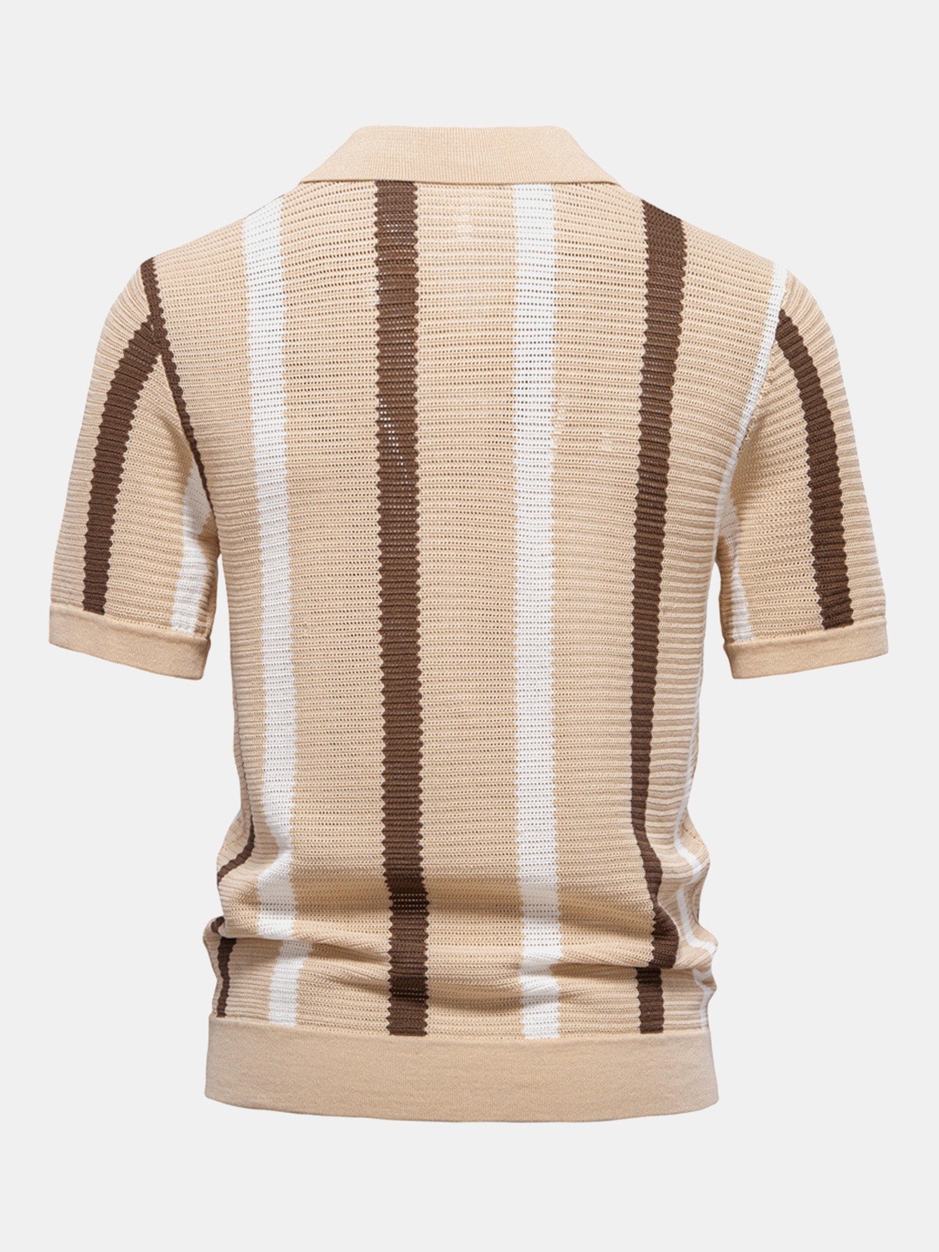 Lucas | Men's Stripe Knit Polo Shirt