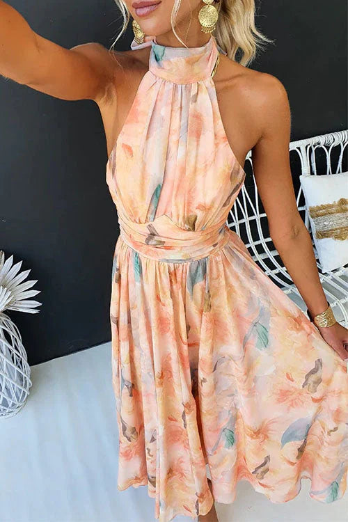 Maddison | Elegant Watercolor Maxi Dress for Summer Days