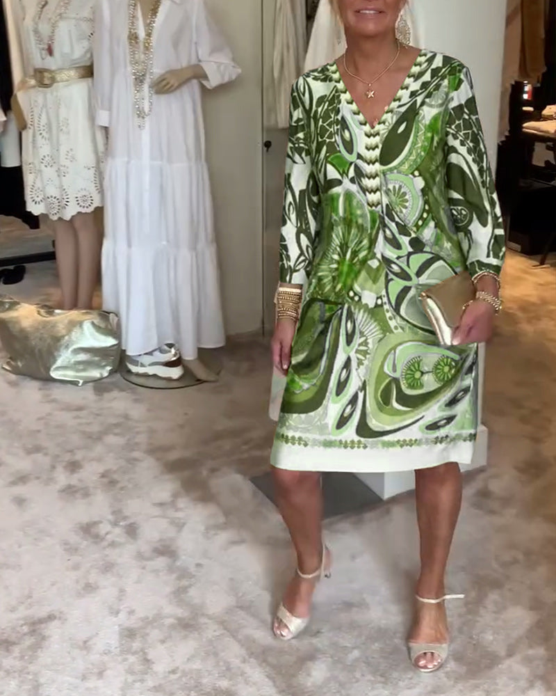 Matilda | Vibrant Patterned Dress with Bright Design