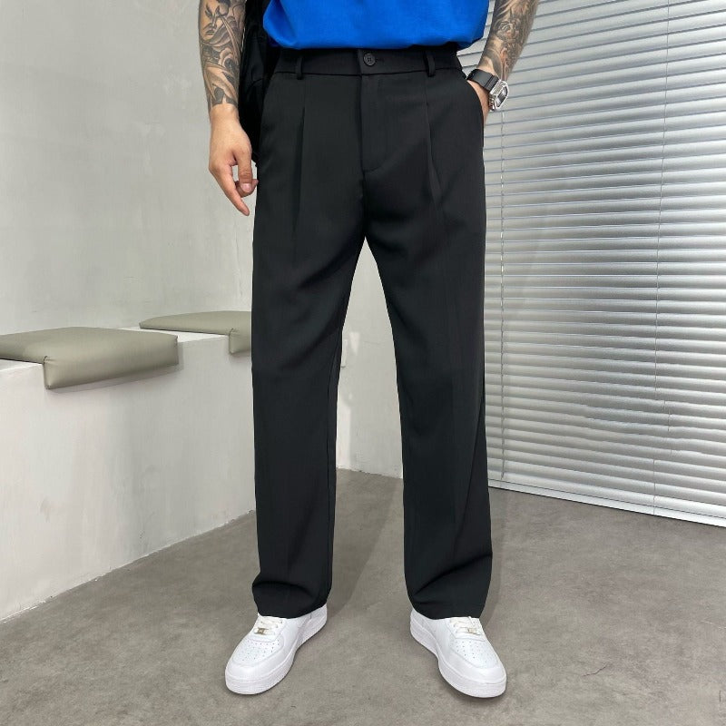 Theo | Elegant Straight Fit Cotton Pants