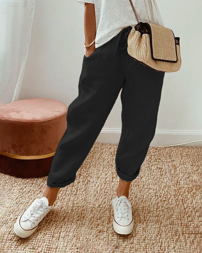 Sienna | Ultra-Light Linen Pants for Women
