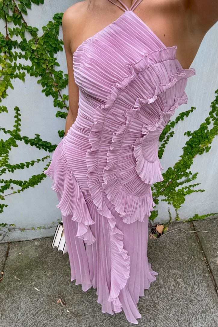 Isla | Elegant Ruffle Dress for Wedding Guest