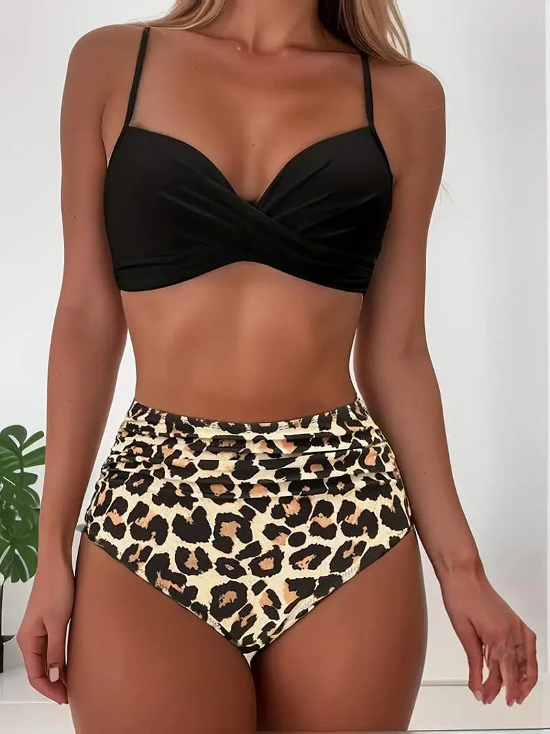 Amelia | Women's Retro Wrap Top Bikini Set