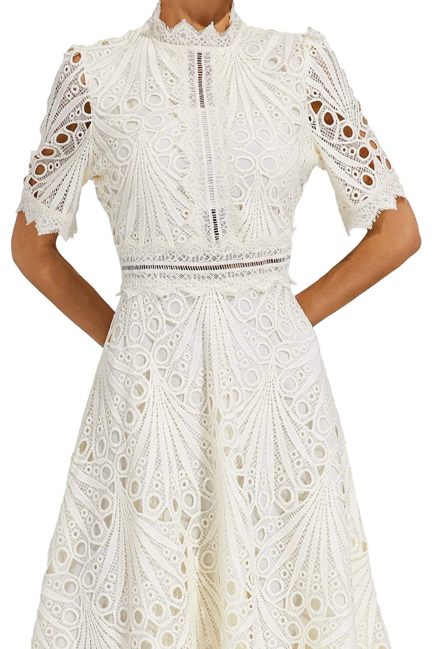 Amelia | Elegant Lace Midi Dress for Women