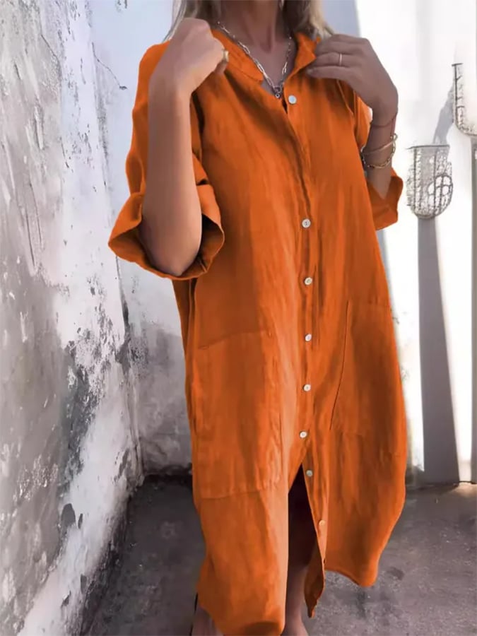 Ruby | Breezy Dress with Button Details