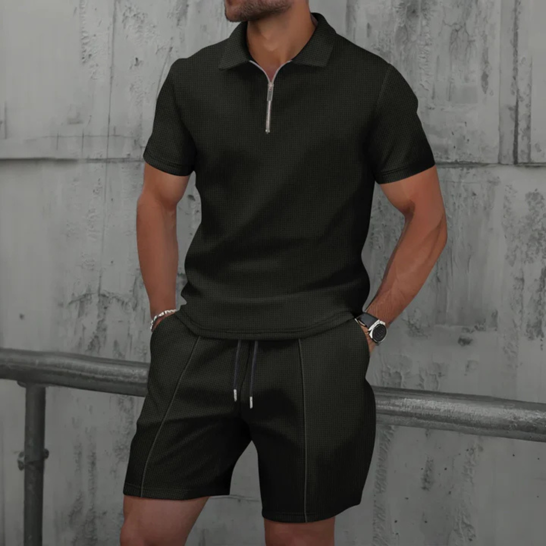 Hunter | Men's Cotton 2 Piece Polo Shorts Set