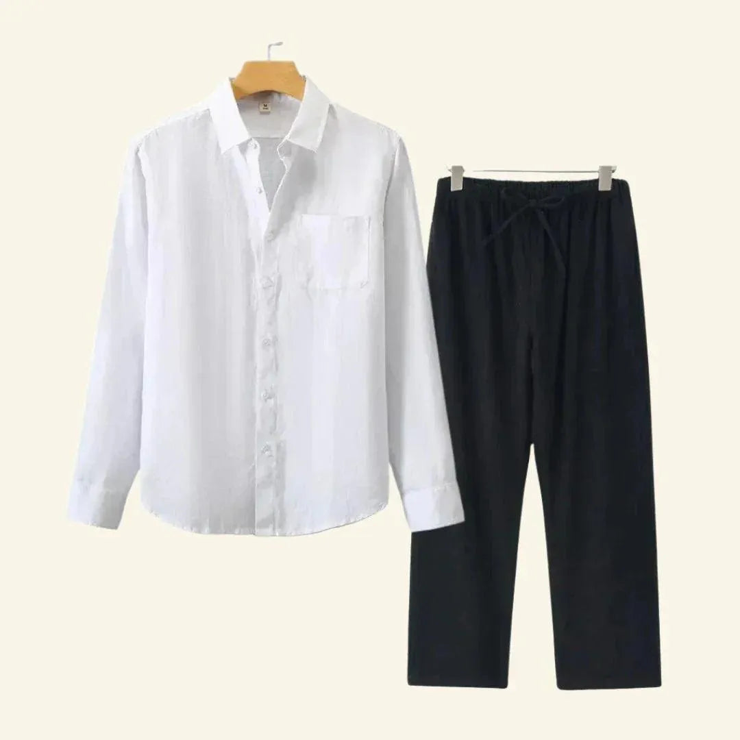 Oliver | Men's Linen Set with Pants and Shirt