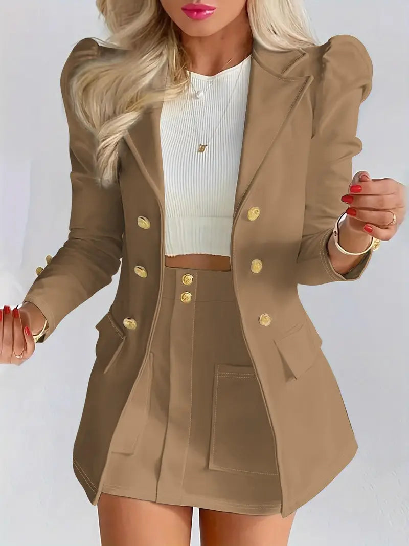 Chloe | Two-Piece Blazer Skirt Set