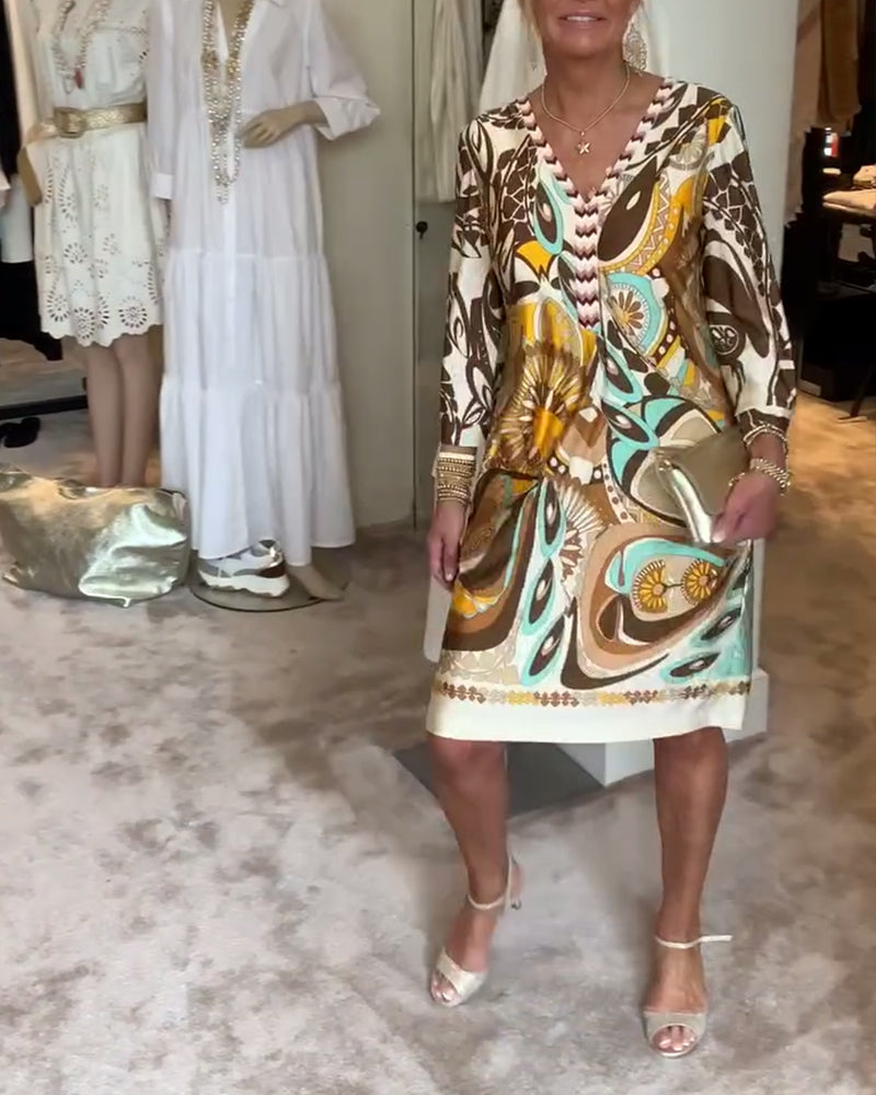 Matilda | Vibrant Patterned Dress with Bright Design