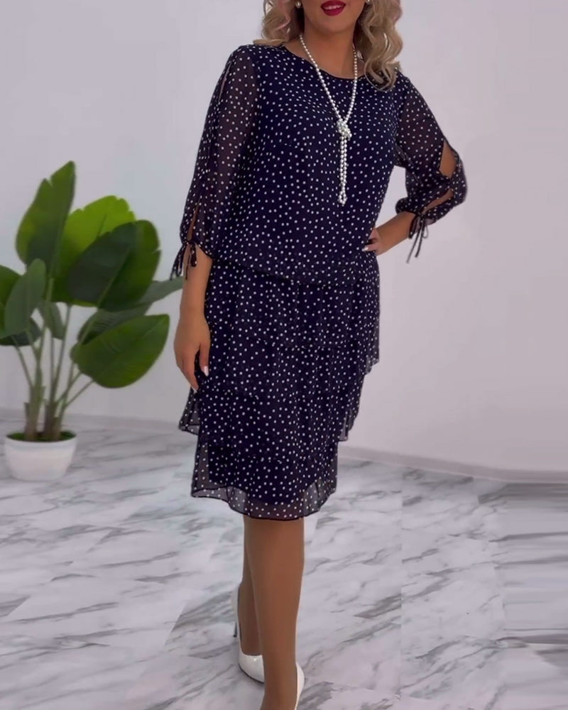 Chloe | Tiered Dress with Polka Dot Pattern