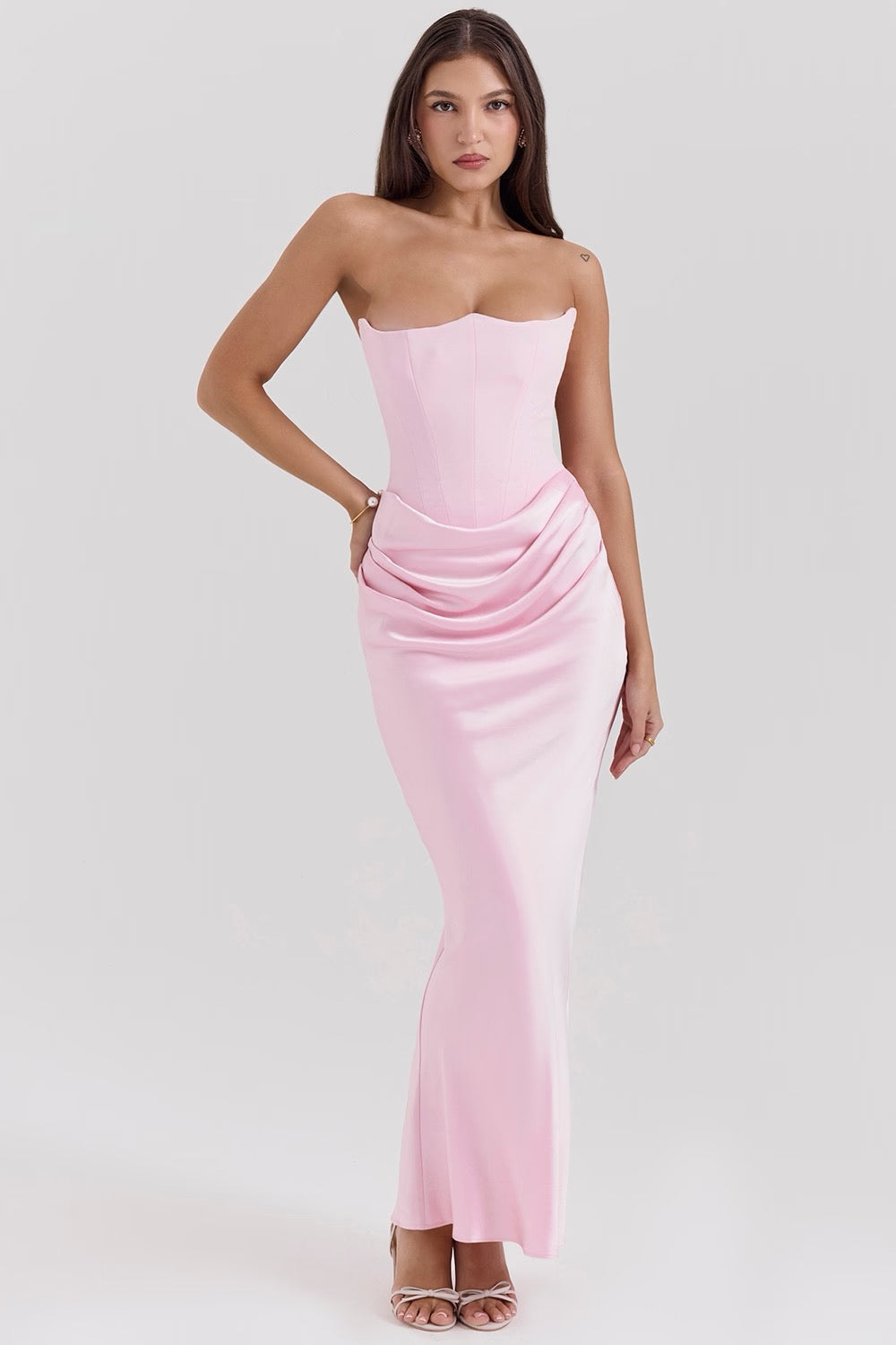 Aria | Strapless Maxi Dress for Wedding Guest