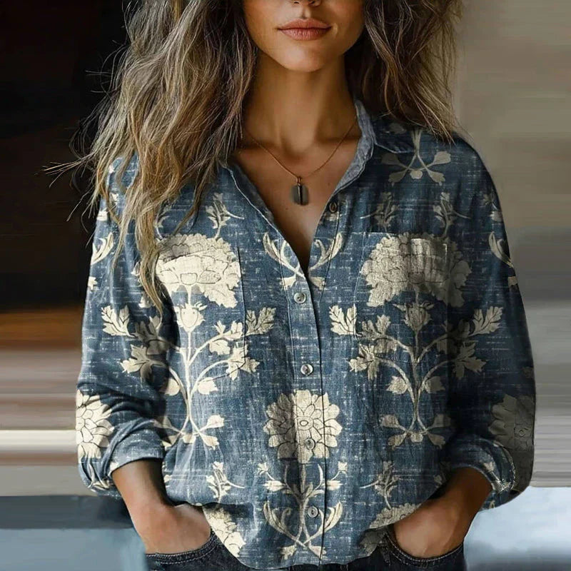 Sophie - Printed Vintage Blouse