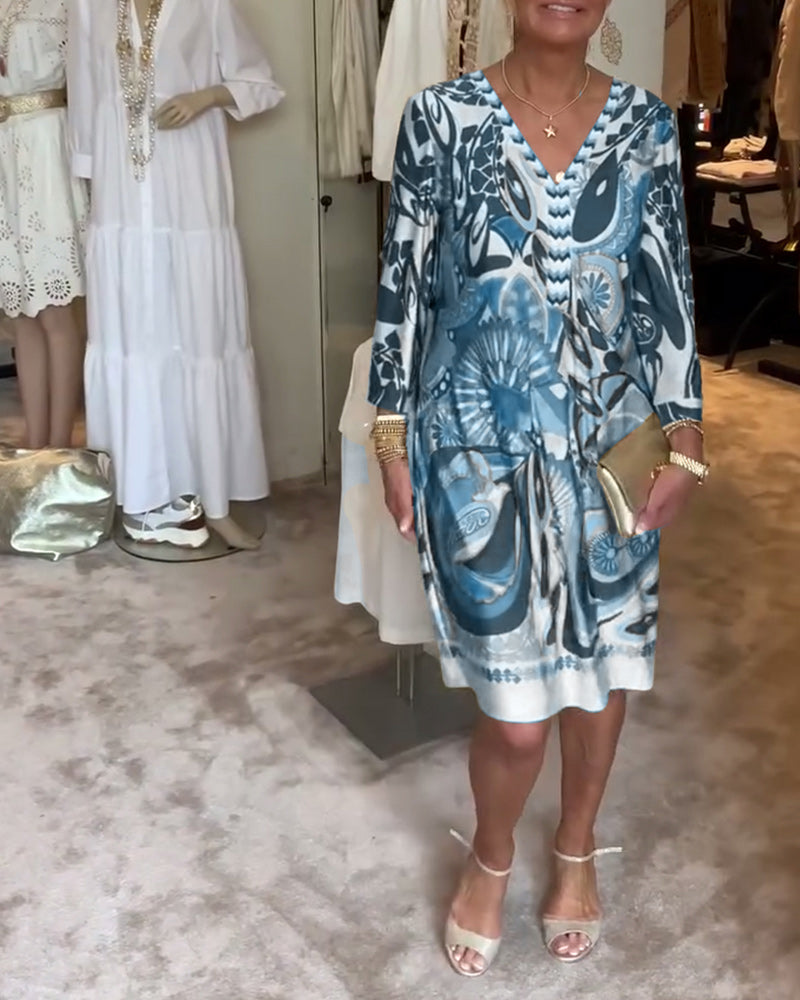 Matilda | Vibrant Patterned Dress with Bright Design