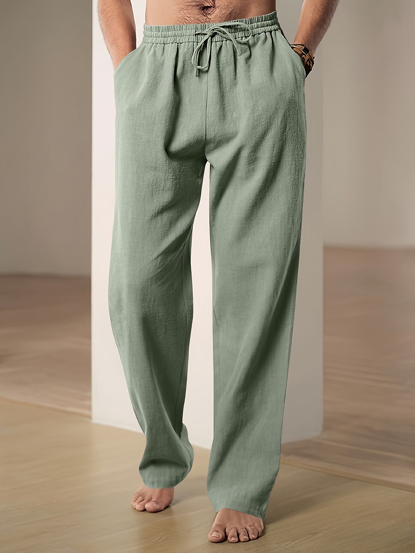 Non-Stretch Drawstring Pants for Comfort and Style