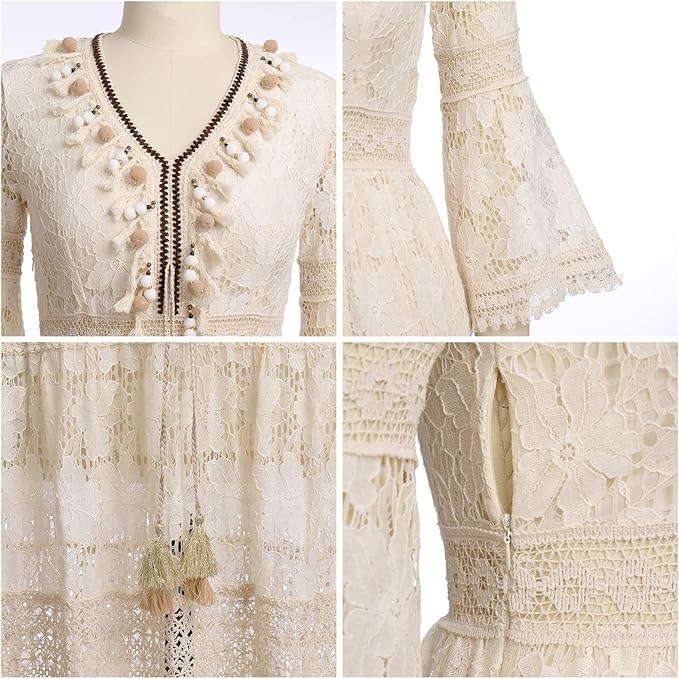 Emma | Bohemian Lace Dress with Elegant Design