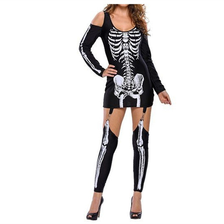 Skeleton Print Halloween Costume