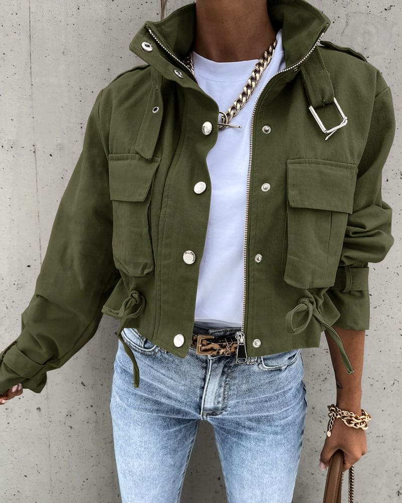 Tammie | Drawstring Hem Utility Jacket