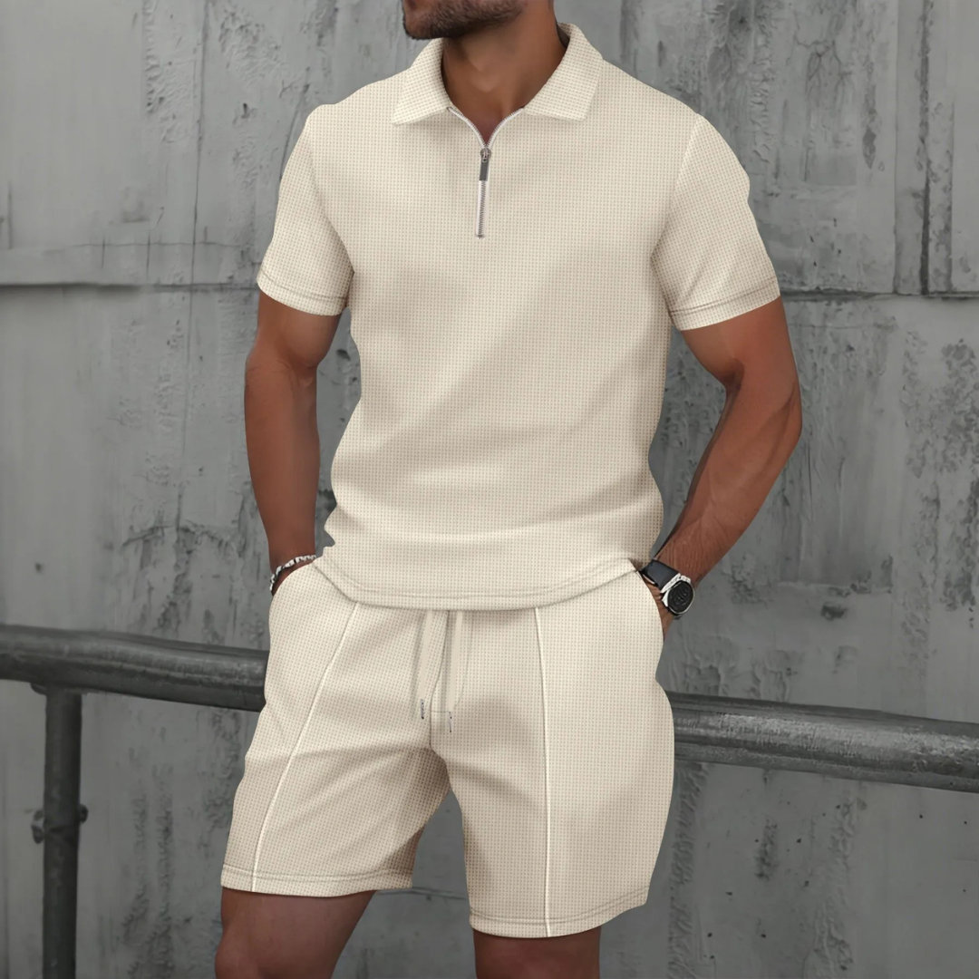 Hunter | Men's Cotton 2 Piece Polo Shorts Set
