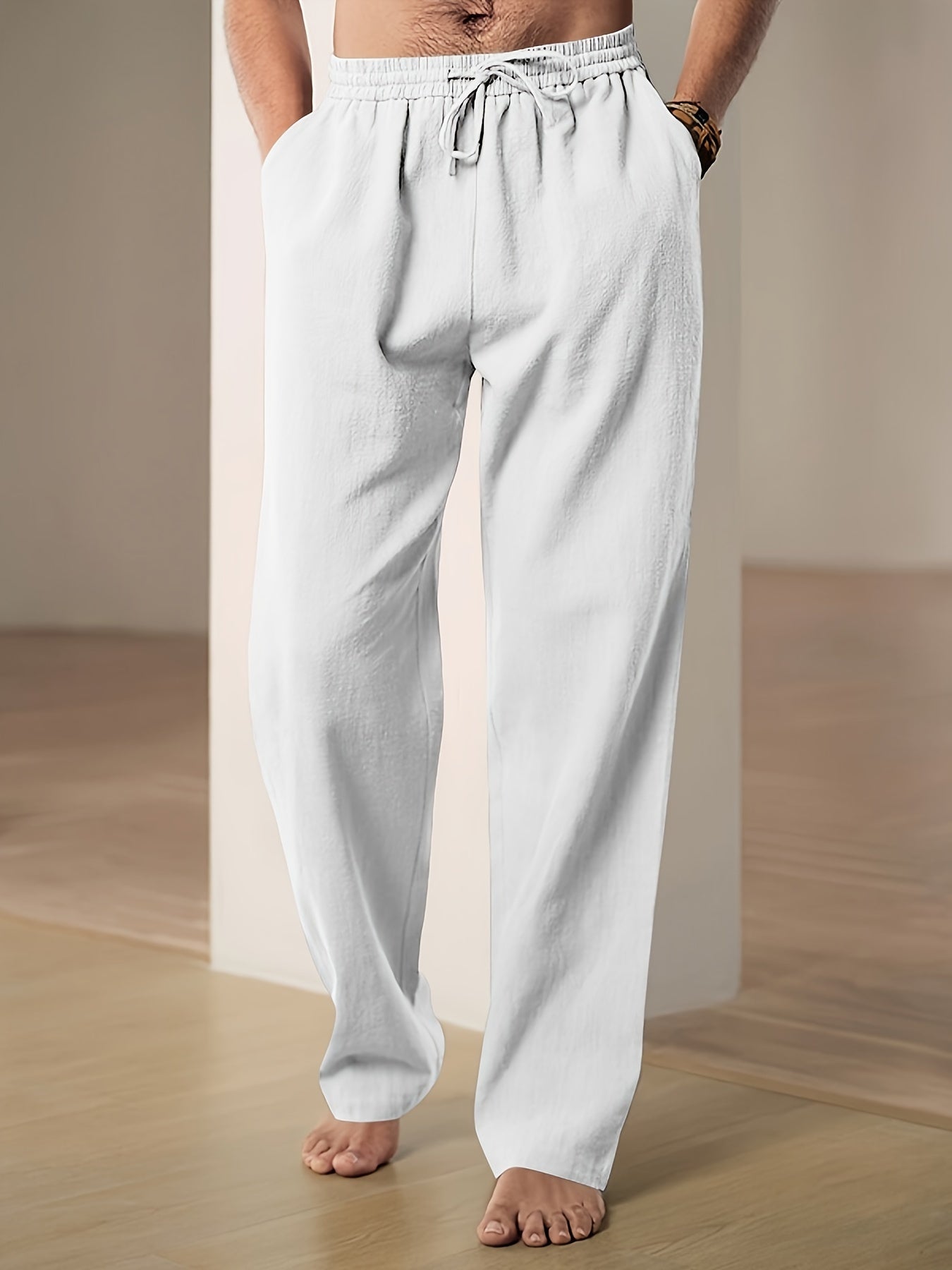 Non-Stretch Drawstring Pants for Comfort and Style