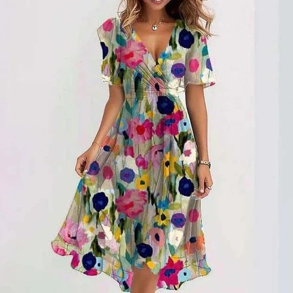 Darcy | Elegant Floral Midi Dress