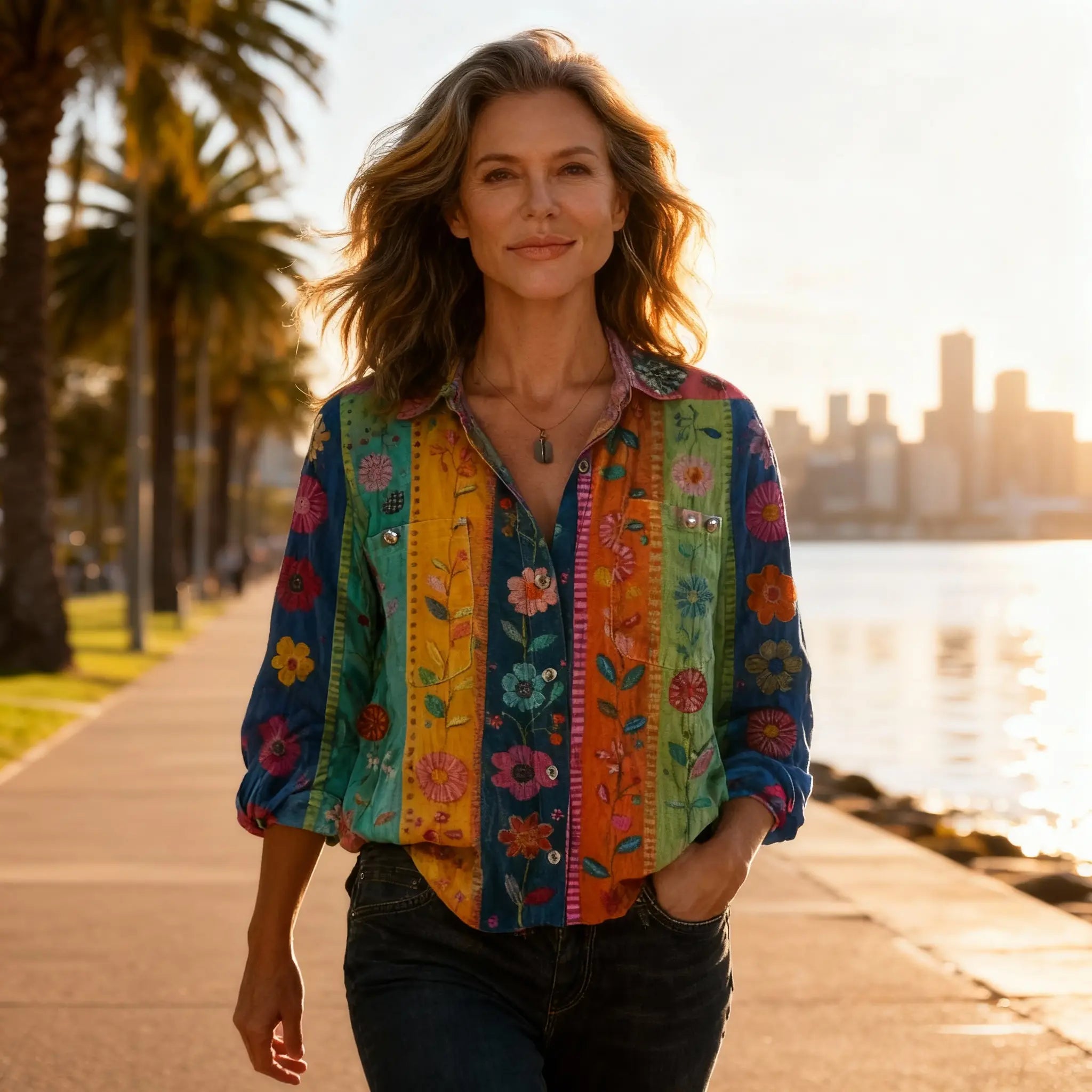 Sophie - Printed Vintage Blouse