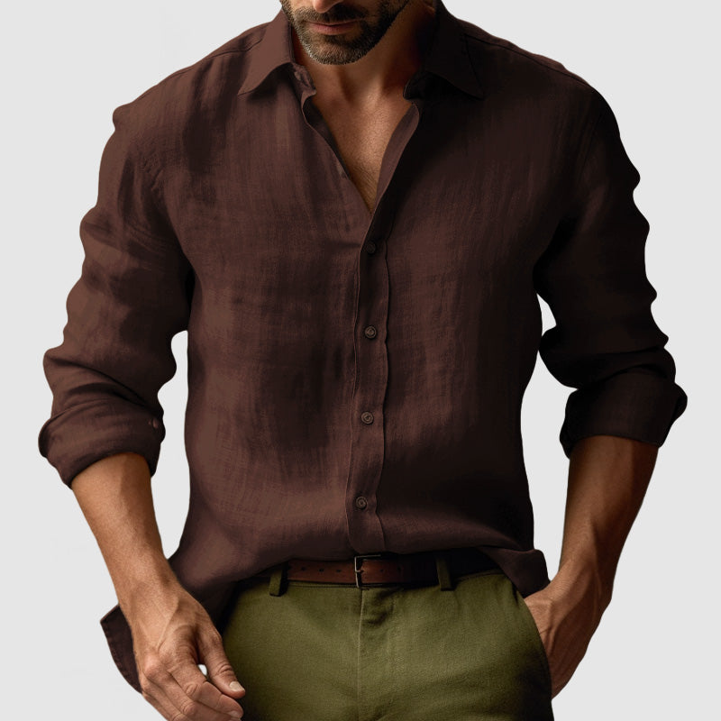 Jack | Men's Vintage Long Sleeve Linen Shirt