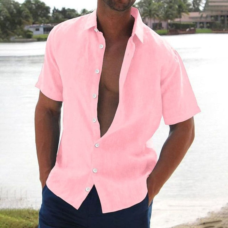 Callum | Men's Short Sleeve Linen Shirt
