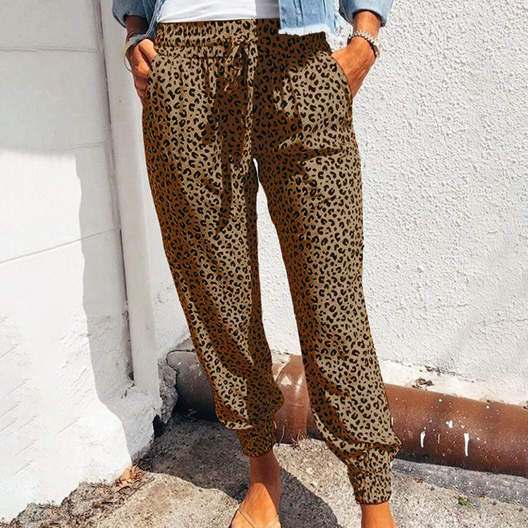 Wild Leopard Print Trousers