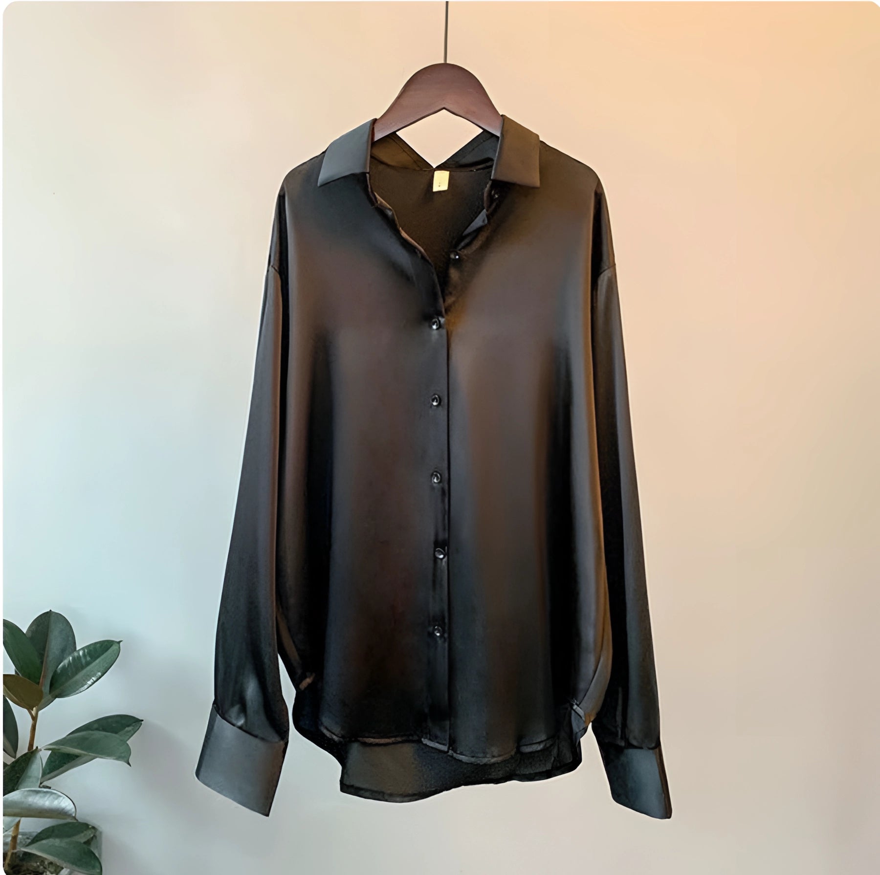Chloe | Luxury Satin Button-Up Silk Blouse