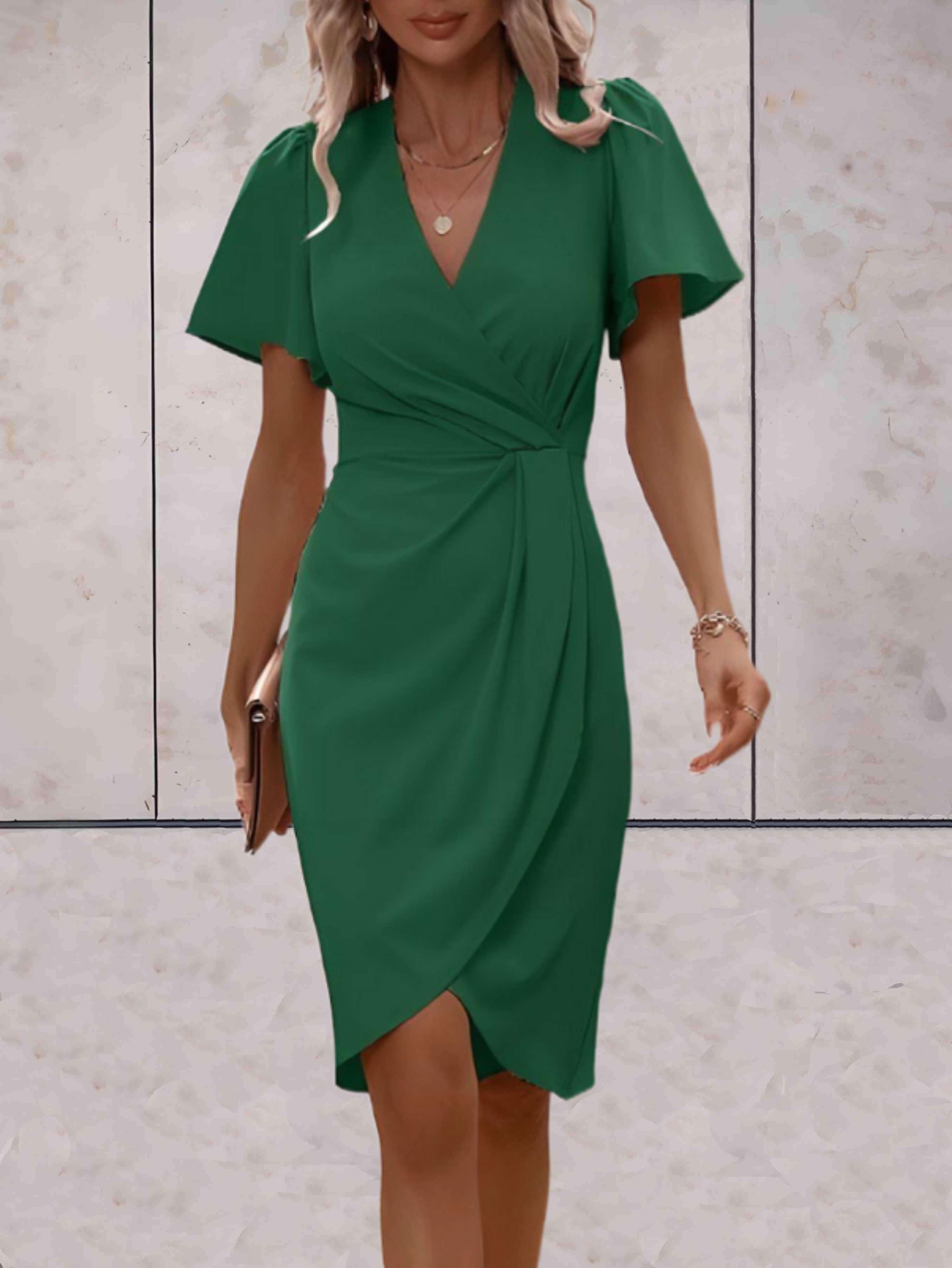 Jasmine | Elegant Wrap Dress with V-Neckline